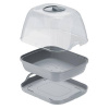 PROSPERPLAST 150506 Sadbovač s polykarbonátovým víkem RESPANA TABLE GREENHOUSE, 25,7 cm, šedý kámen