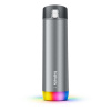 Inteligentná nerezová fľaša so slamkou HidrateSpark Steel 620 ml - strieborná