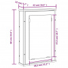 vidaXL Kúpeľňová skrinka so zrkadlom čierna 42x12x60cm kompozit. drevo - Čierna - 135919-82350