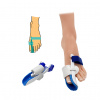 Bandáž hallux valgus HealMed 1 ks - biela-modrá, ľavá