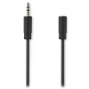 NEDIS prodlužovací stereo audio kabel s jackem/ zástrčka 3,5 mm - zásuvka 3,5 mm/ černý/ bulk/ 1m (CAGL22050BK10)
