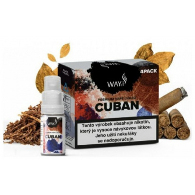 E-liquid Way To Vape Cuban 4x10ml Obsah nikotinu: 3 mg
