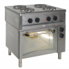 Elektrický gastronomický sporák 4-polotýnkový s elektrickou troubou, 800x700x850 mm, 12,75 kW | EGAZ, KE-47/PKE-1
