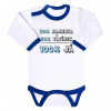 Body s potlačou New Baby 50% MAMIČKA + 50% OTECKO 100% JA modré