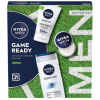 Nivea set men sprchový gél 250ml + krém 30ml + čistiaci gél na tvár 100ml- Game Ready Sensitive