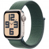 Apple Watch SE GPS 44mm Starlight Aluminium Case with Lake Green Sport Loop MXEW3QC/A