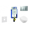 Geberit Kombifix - Modul na závesné WC s tlačidlom Sigma30, matný chróm/chróm + Villeroy Boch - WC a doska, DirectFlush, SoftClose, CeramicPlus 110.302.00.5 NI7