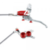 MTB Brzda HOPE Tech 4 V4 silver/red Brzda: Zadná