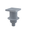ALCA Podlahový odtok 150 × 150/50 mm rovný, sivá mriežka, zápachová uzávierka APV6211