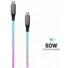Fixed FIXDLED-CC-RA Svietiaci nabíjací USB-C(M) - USB-C(M), 60W, 1,2m