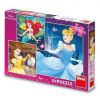DINO Disney princezny Popelka Ariel a Bella 3x55 dielov
