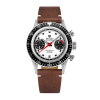 Nivada Grenchen Chronomaster Paul Newman - Inter. Bezel - Manual - Brown Leather White Stitching + 5 rokov záruka a darček ZADARMO