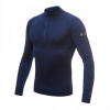 Sensor Pánska dlhá košeľa Merino Active Zip s stojačikom, modrá, M