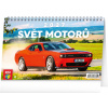 NOTIQUE Stolový kalendár Svet motorov 2027, 23,1 x 14,5 cm