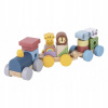TOOKY TOY Drevená vláčiková súprava so zvieratkami Montessori skladačka