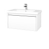 Dreja Kúpeľňová skrinka BONO SZZ 80 (umývadlo Harmonia) - N01 Biela lesk / Úchytka T33 / N01 Biela lesk