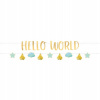 Amscan Banner Hello World modrý 176,8 x 17,8 cm