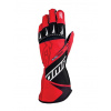 Závodné rukavice OMP KS-2R (vonkajšie šitie) červená/čierna