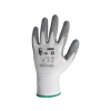 Rukavice CXS ABRAK, máčané v nitrile, bielo-šedé, blister, veľ. 10
