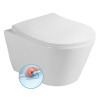 Sapho AVVA SHORT závesná WC misa, Rimless, 35,5x49cm, biela SPH 200114