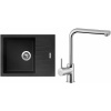 Set Sinks G11074 (dřez Perfecto 650 Metalblack 74 + baterie Elka Chrom - lesklý)