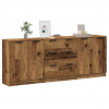 Příborníky 3 ks old wood 60 x 30 x 70 cm kompozitní dřevo Hnědá 3329225