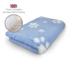DRYBED Premium Vet Bed svetlomodrý + biele labky 150 x 100 cm