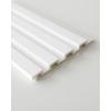 Cezar Lamel Thalia 02 – Biela nástenná lišta, Matný základný náter – PS stenový panel (179x15 mm, 2800 mm) Typ dizajnu: Lamel Thalia 02