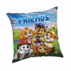 Vankúšik s výplňou Tlapková patrola priatelia - 40 x 40 cm
