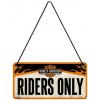 NOSTALGIC ART ceduľa HARLEY-DAVIDSON Riders Only black/orange