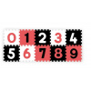 BabyOno Penové puzzle Pastelové Čísla 10 ks Black Red White