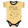 Body krátky rukáv Baby Nellys, Baby Little Star - žlté, veľ. 62 - 68 (3-6m)