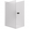 CERANO - Sprchová zástena Walk-in Crystal Ľ/P - 8 mm - bezvzperový systém - čierna matná, mliečne sklo - 160x200 cm