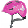cyklo přilba SMILEY 3.0 pink butterfly, ABUS, dětská (růžová) S (obvod hlavy: 45 - 50 cm)