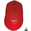 Myš Logitech Wireless Mouse M330 Silent Plus, červená (910-004911)