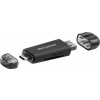 Čítačka kariet AlzaPower 2in1 Multi-function Memory Card Reader čierna (APW-CR2IN1B)