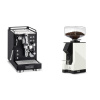 La Pavoni Mini Cellini, black + Eureka Mignon Silenzio 55, BL white