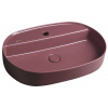 Isvea INFINITY OVAL keramické umývadlo na dosku, 60x40cm, matná Maroon Red 10NF65060-2R