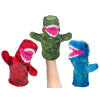 Dinosaurus maňuška plyšový 25 cm - mix farieb (červená, modrá, zelená)