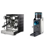 Rocket Espresso Appartamento TCA, black/black + Rancilio Rocky Doserless