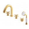 MORAVA RETRO - 5-otvorová vaňová batéria, zlatá lesklá MK362.5PZ, RAV Slezák
