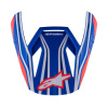 ALPINESTARS šilt pre prilby S-M3 WURX, ALPINESTARS (černá/žlutá fluo/modrá/červená)