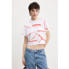 Bavlnené tričko Karl Lagerfeld Jeans dámske, biela farba, A2W17034 XS