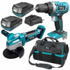 Sada elektrického náradia Dedra s brúskou a vŕtačkou/skrutkovačom 2x2.0 Ah