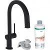 Hansgrohe Aqittura Dřezová baterie s výsuvnou koncovkou a filtrací, matná černá 76801670