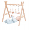 Vzdelávací stojan Baby Gym, drevená posilňovňa (tukan, kaktus)