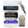 Priechodné tienené konektory Eurokomp RJ45 100 ks