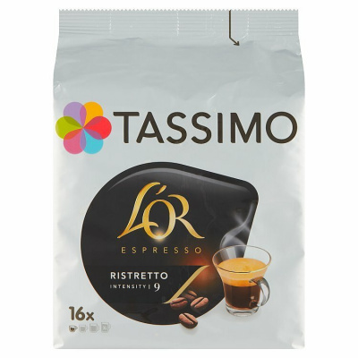 Tassimo L'OR Espresso Ristretto káva pražená mletá v kapsliach 16 x 8 g (128 g)