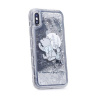 Puzdro gumené Apple iPhone XR Macko Pú vzor 008 strieborné PT