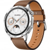 Huawei Watch GT 4 /46mm/Silver/Elegant Band/Brown Phoinix-B19L